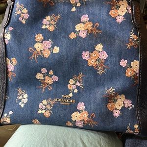 Coach Floral Hallie Bag Satchel